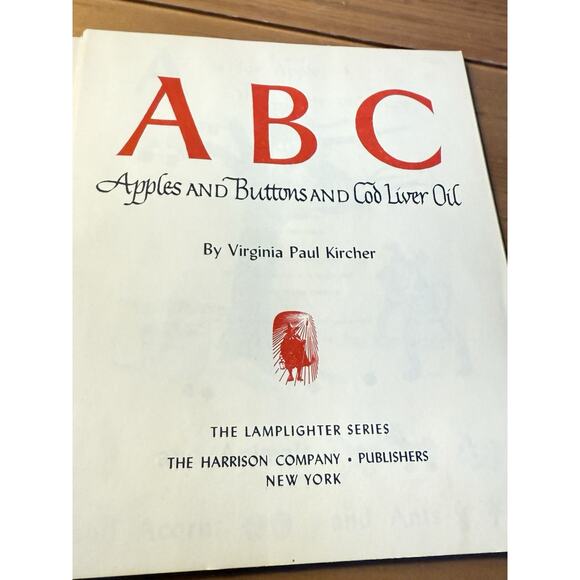 VTG Childrens Book ABC Apples and Button and Cod Liver Oil Kircher First 1945 - Picture 4 of 9